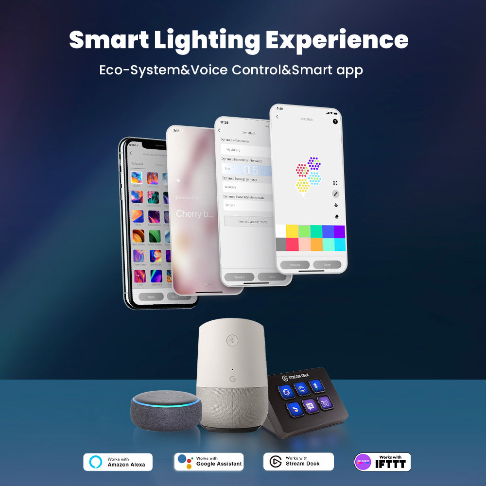 Cololight RGB Hex Light Works with Voice Control