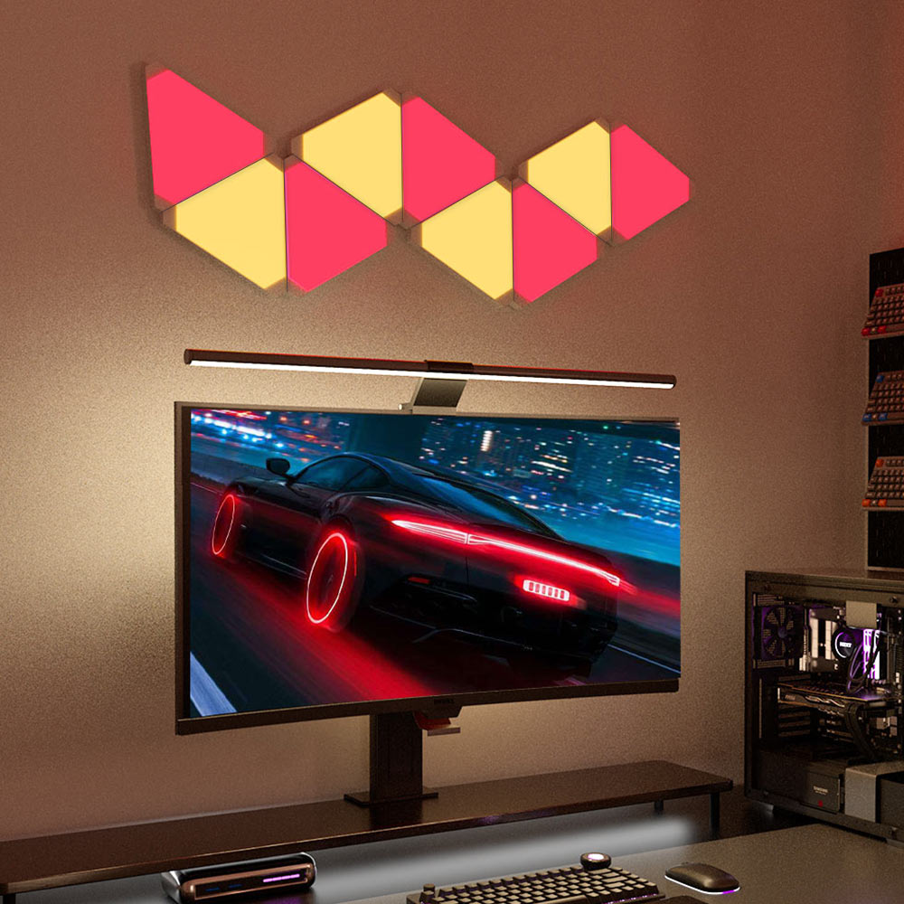 Cololight Triangle Light -- Smart RGB Triangle Gaming Light Kit - 9 panels