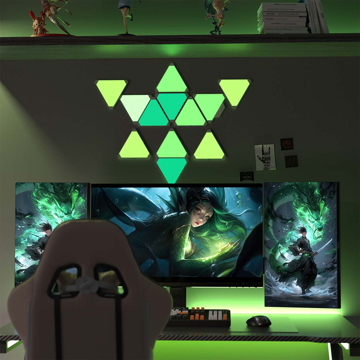 Cololight Triangle Light -- Smart RGB Triangle Gaming Light Kit - 12 panels